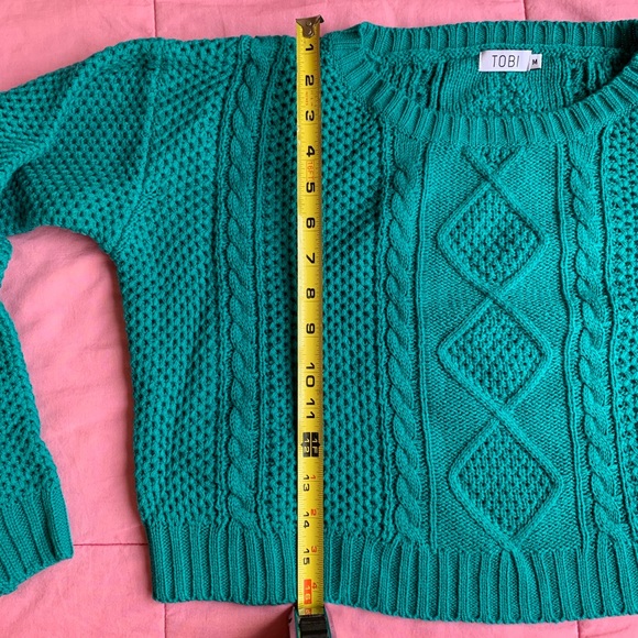 🍂Sale🍂 NEW Teal Tobi Cropped Knitted Sweater - Picture 8 of 8